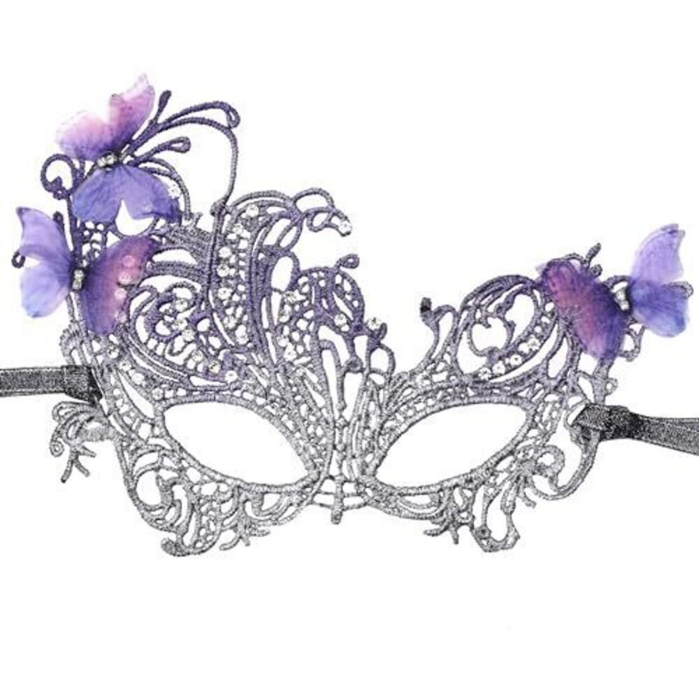 4858 Halloween Lace Masquerade Masks - 2026 Purple Butterfly Antique